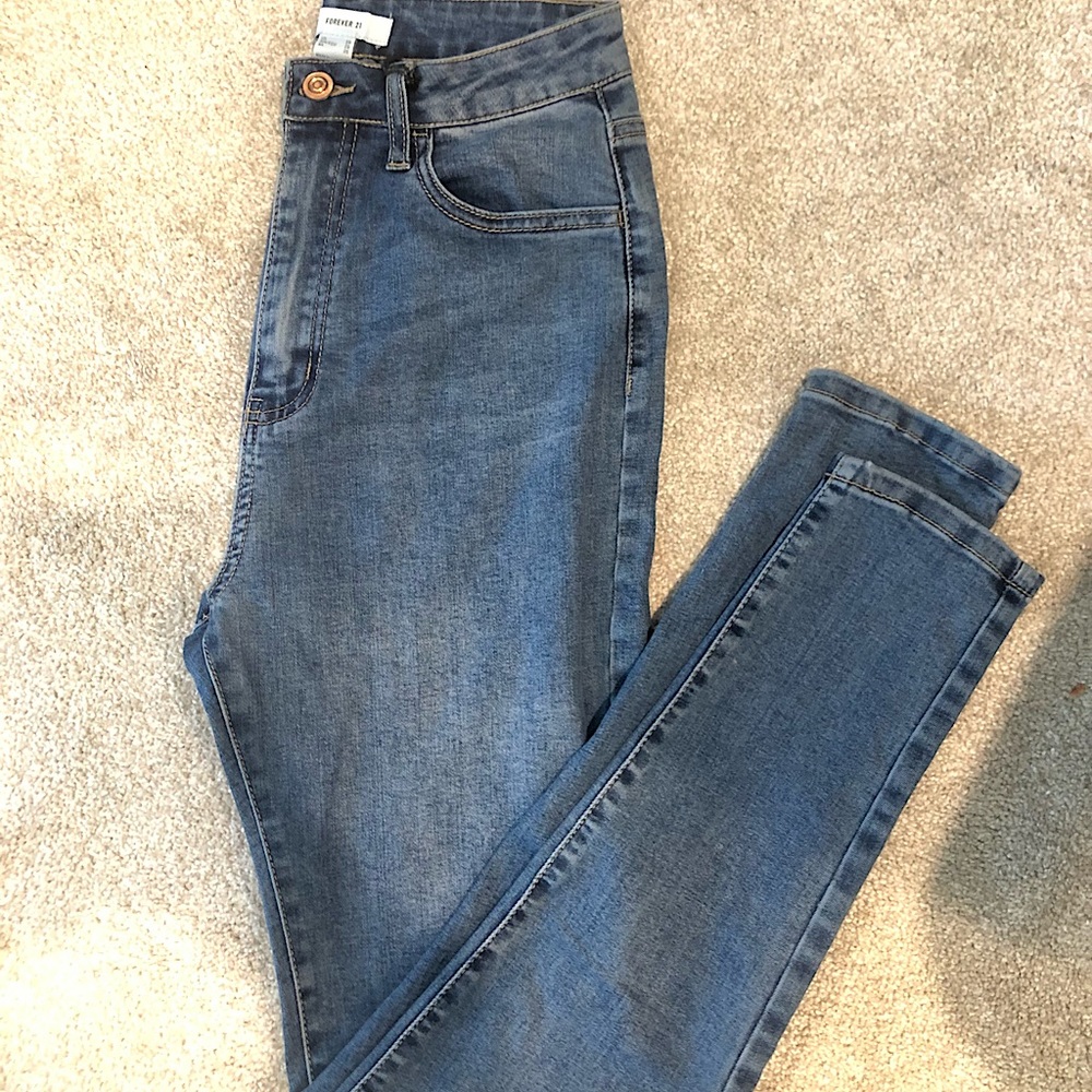 High rise skinny jeans